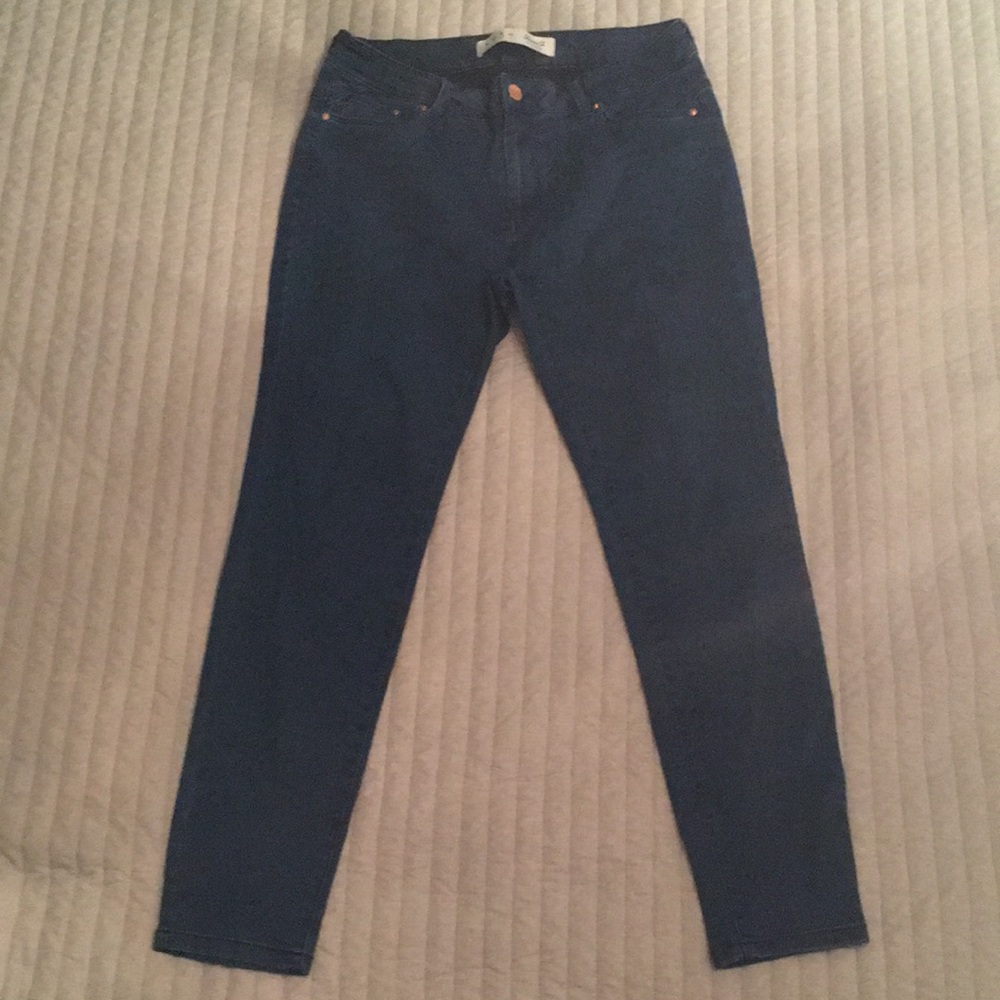 Dark Blue Mid Rise Skinny Jean